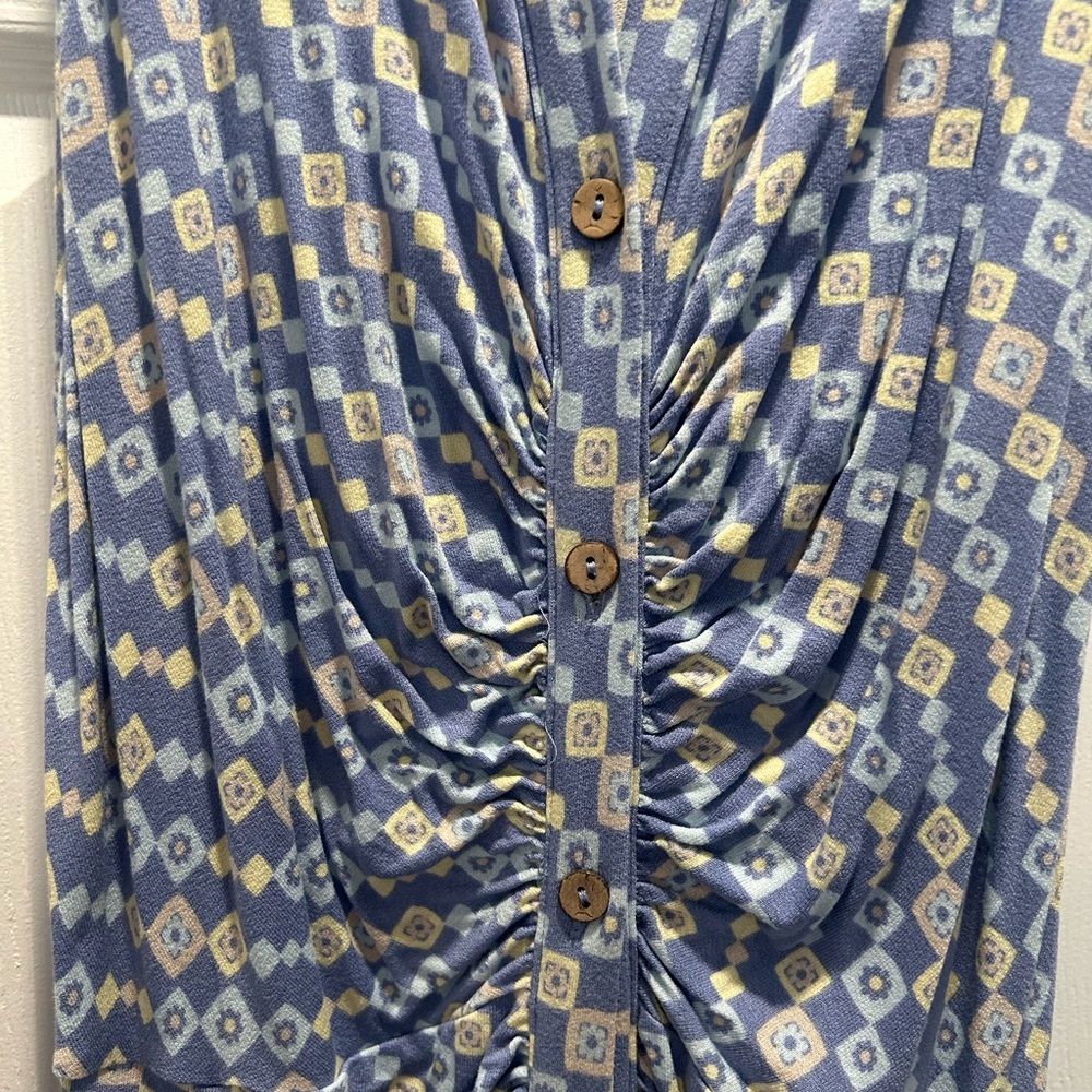 Free People Blue and Yellow Patterned Jumpsuit - Picture 2 of 5
